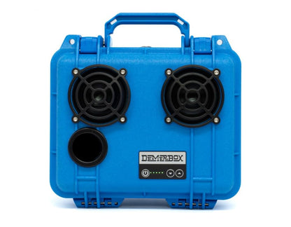 DemerBox Waterproof, Portable, and Rugged Outdoor Bluetooth Speakers Made from a Genuine Pelican Case. 40+ hr Battery Life, Dry Box + USB Charging Sound and Bass - color: Roseau Blue