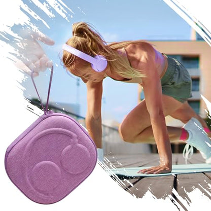 XANAD Hard Case for Bose QuietComfort, QC Ultra, QC 45, QC 35, QC45 SE, QC SE or Skullcandy Crusher Evo, Hesh ANC, Hesh Evo, Crusher ANC 2, Crusher, Riff 2 Noise Headphones（Outer Purple+Inner Purple） - color: Outer Purple+Inner Purple