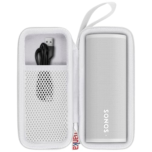khanka Hard Travel Case Replacement for Sonos Roam 2 / Sonos Roam Portable Smart Bluetooth Speaker - color: White