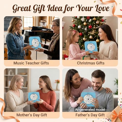 Gueray Portable CD Player with Bluetooth, CD Player with Speaker for Home | Plug-in desktop use,2-way Bluetooth mode, 3W speakers, FM radio, sleep timer, A-B repeat,USB/AUX - color: Blue
