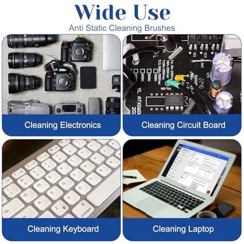 25 Pc Mini Keyboard Cleaning Brushe Kit,Electronic Dust Clean Brush | Small, Anti Static Cleaning Brush, with PP Handle, for Computer Motherboard, Keyboard Camera, Small Space