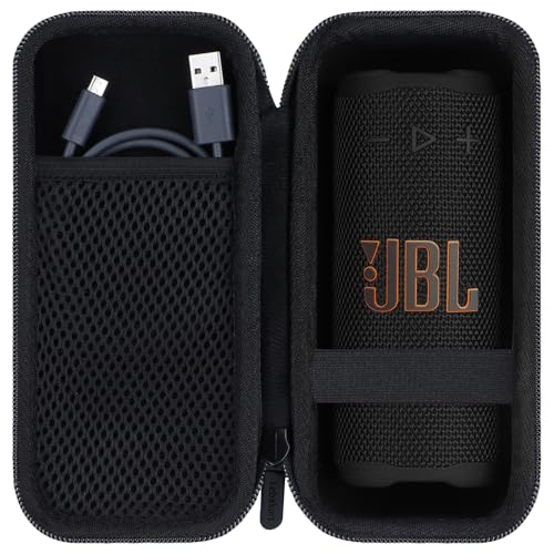 Lebakort Storage Case Compatible with JBL Grip Ambient Light Portable Speaker (Black Case) | Hard shell, shockproof protection, compact speaker protection case, durable handle, easy to carry - color: Black Case