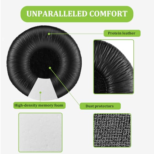 70mm Ear Pads Replacement Ear Cushions for Sony Headphones - 2 Pack