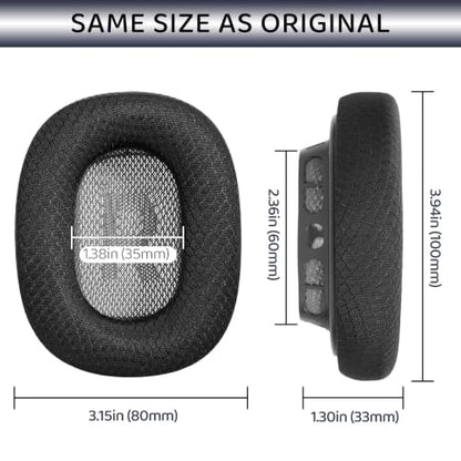 GEVO Upgraded Ear Cushions Replacement Earpads for AirPods Max 1 & 2 Headphones, Cooling Gel Ear Pads Ear Covers Cups with Memory Foam and Magnet for AirPods Max 1 & 2 (Cooling Black) - color: Cooling Black