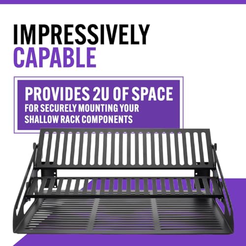 On-Stage SR5 Synth Rack (Desktop Keyboard Stand, Pedalboard, and Mini Rack, Three Tiers, Holds Mini Synths, Stompbox Effects, Drum Machines, Small Mixers, 2U of Rack Gear, Steel, Black, with Bag) | Three Tiers. Holds Mini Synths, Stompbox Effects, Drum Ma
