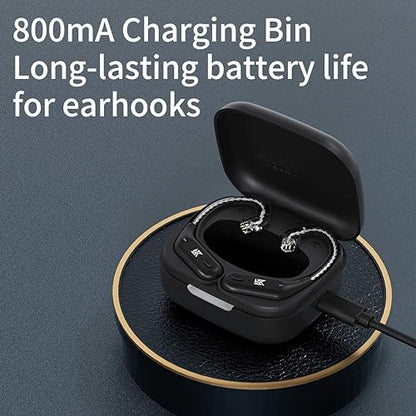 KZ AZ09 Bluetooth 5.2 IPV5 Waterproof Noise Reduction Bluetooth Module Upgrade Cable Ear Hook for ZSX/ZSN/ZSNPRO/ZSNProX/ZS10PRO/AS12/AS16/ZAX/ZAS/DQ6(C pin) - color: AZ09-C,Black
