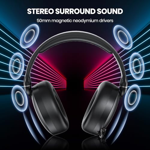 Gaming Headset with Microphone for PC, PS4, PS5, Switch, Xbox One, Xbox Series X|S - 3.5mm Jack Gamer Headphone with Noise Canceling Mic-908 Black