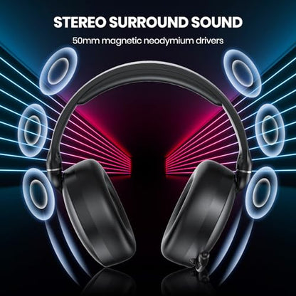 Gaming Headset with Microphone for PC, PS4, PS5, Switch, Xbox One, Xbox Series X|S - 3.5mm Jack Gamer Headphone with Noise Canceling Mic-908 Black