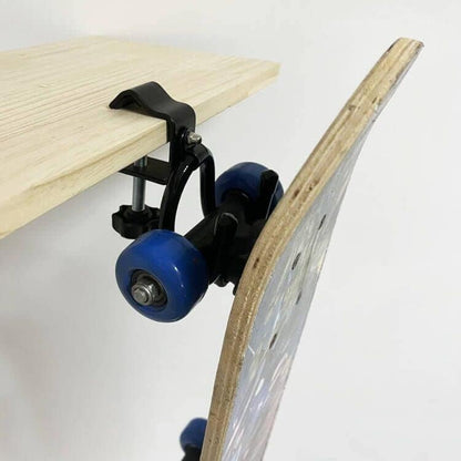 AUXPhome Desk Store Clamp-On Skateboard Holder - Skateboard Hooks Stand Clamp Hook Under Desk Space Save Mount for Headphone, Backpacks, Longboard, Mini Cruiser and More