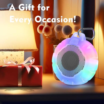 HEYSONG Waterproof Shower Bluetooth Speaker, Durable & Portable with Clear Sound, Ideal for Shower, Pool, Beach & Kayaking – Great Gift for All Ages - color: Transparent