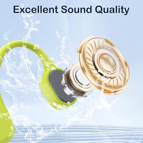 Bone Conduction Swimming Headphones -IPX8 Waterproof Earphones Bluetooth 5.4 Open-Ear Headphones Built-in 32GB MP3 Player & 7-Hour Playtime with Wireless Underwater Headphones for Swimming Sports