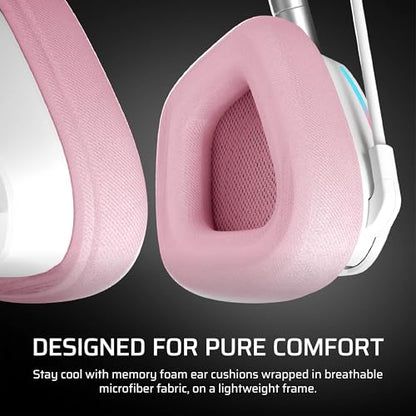 Corsair Void v2 Wireless Bluetooth PC PS5 Switch Gaming Headset – Pink - color: Pink