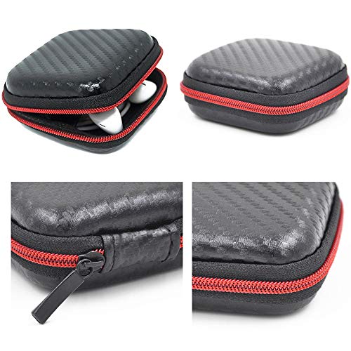 Katouigb FYSSHUO Waterproof Earbuds Carrying Case,Headset EVA Travel Storage Box for AirPods/Powerbeats/iPod/MP3/TF Card/U Disk/USB Cable/Keys/Charger/Earphones-2Pack