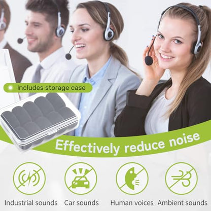 10PCS Lapel Microphone Cover Black Mic Headset Covers Foam Lavalier Microphone Windscreen for Headset Microphone Noise Reduction