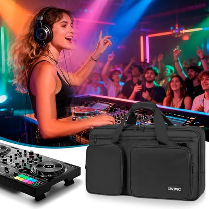 IBVIVIC DJ Controller Case Bag, Fits for DDJ-REV1/DDJ SR/SR2 | Fits Denon MC4000/Numark Mixtrack Pro FX/NVII/Mixstream Pro+/Mixstream Pro Go/NI Traktor Kontrol S4 MK3/S3 DJ Mixer Case - size: DDJ-REV1/SR/SR2