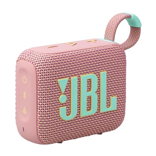 JBL Go 4 - Ultra-Portable Bluetooth Speaker - Pink | Ultra-portable JBL Pro Sound with punchier bass, Up to 7 hours of playtime plus 2 hours with Playtime Boost - color: Pink
