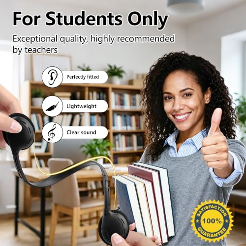 10 Pack USB C Headphones Bulk for Classroom Kids, Wired On Ear - color: Black, size: 10 Pack