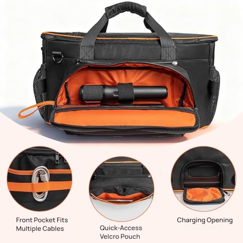 Carrying Case Compatible with JBL PartyBox On The Go 2 Plus,Travel Storage Bag Fits for JBL PartyBox On-The-Go Essential Protable Party Speaker and Wireless Mic(Bag Only,No Shoulder Strap)