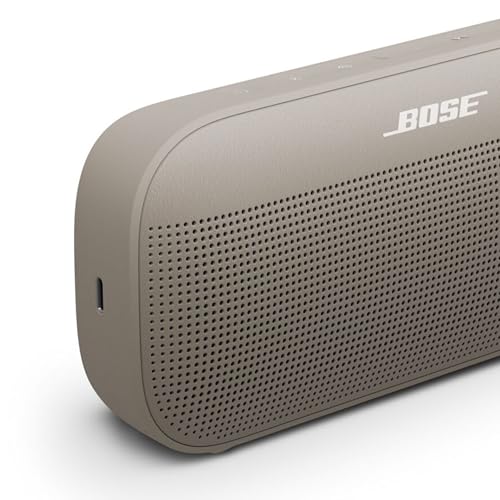 Bose SoundLink Flex Bluetooth Speaker (2nd Gen) - Portable Outdoor Speaker with Hi-Fi Audio, Waterproof and Dustproof, USB-C, Up to 12 Hours Battery Life, Sandstone - color: Sandstone
