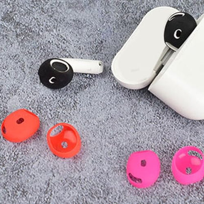Protective Cover Ear Tips Case for Dedicated Earbuds Soft Silicone Sleeve Perfectly Fit Scratch Resistance Shock - color: Black