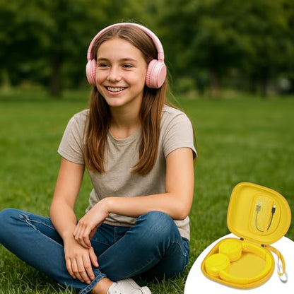 Headphone Case Compatible with Sony WH-CH520/ WH-1000XM4/ for JBL Tune 720BT/ 510BT Wireless Headphones Bluetooth On-Ear, Over Ear Noise Cancelling Earphone Bag- Yellow (Box Only) | Cationic Oxford Cloth, Mesh Pocket, for JBL Tune 720BT/510BT, Travel Stor