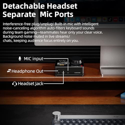 SMSL Nano ONE Pro External Sound Card, Hi-Fi DSP Chip,Virtual 7.1 Surround Sound, for Windows/Mac/Phone/Live Stream/Game,3.5mm Headphone Output, Mic in, Plug and Play Driverless (Silver) - color: silver