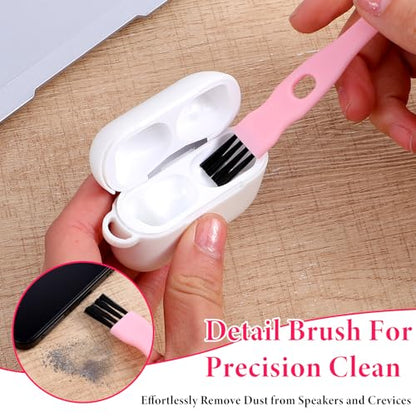 Sibba 20Pcs Cell Phone Cleaning Kit Mini Brushes with Large Brush | Anti-Clogging, Cleaning Cloth, Nylon, Charging Port Cleaner Kit, for USB-C Charging Port, Phone Speaker, Earbuds Tools