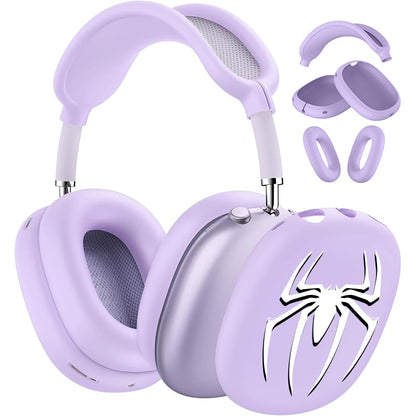 3-in-1 Silicone Case Cover for AirPods Max 2/AirPods Max Headphones, Apple AirPod Max Accessory Protective Cover, Headband/Ear Cups/Ear Pad Covers, Anti-Scratch and Sweatproof - color: Purple