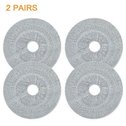 Earpads Sweater Cover Protectors with Stretchable Knit Fabric for Beats Studio 3/2 Bose QC35 25 15 Headphones and Other Headsets with 3-4 Inch Ear Cushions [ 2 Pairs ] (Grey) - color: Grey