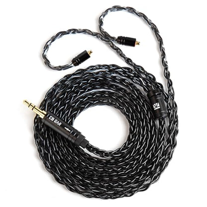 2026 Upgraded 1.5M IEM Cable,4N OFC Silver-Plated Upgraded IEM Cable - color: Black, size: MMCX
