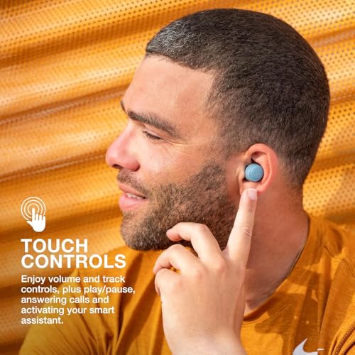 JLab Go Air Pop+ True Wireless Earbuds, Bluetooth Earbuds with Microphone, USB-C Charging Case, Dual Connect, EQ3 Sound, Slate - color: Slate, style: Pop+