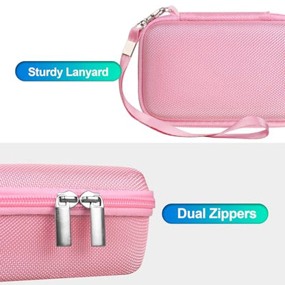 BOVKE Carrying Case Compatible with JBL Go 4 Portable Bluetooth Wireless Speaker, Extra Mesh Pocket for Charging Cables and Accessories, Pink - color: Pink
