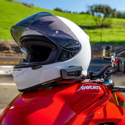 Cardo PACKTALK Edge Motorcycle Bluetooth Communication System Headset Intercom - Dual Pack - size: Dual Pack, style: Edge