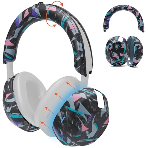 WC ShellZ XM5 - Exterior Shell & Headband Covers for Sony WH1000XM5 | Made by Wicked Cushions | Protective, Made with Premium Silicone | 90's Black - color: 90's Black