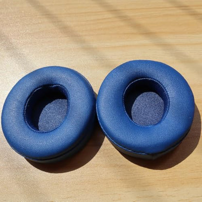 Beats Solo 3 Ear Pads Replacement, BUTIAO Soft Protein Leather Memory Foam Headphone Earpads Ear Cushions Pad for Beats by Dre Solo 3 Wireless & Solo 2 Wireless Over Ear Headsets (Blue) - color: Blue