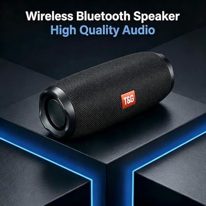 T&G TG Portable Bluetooth Speaker, IPX4 Waterproof Wireless Speaker,Black - color: Black