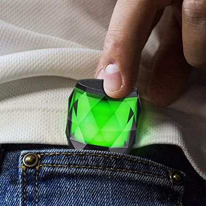 LFS Portable Mini Bluetooth Speaker with 7 Color Lights, TWS Stereo Pairing | Wireless Waterproof Speaker Magnetic, 8 Hours Playtime, Built-in microphone, Small Speaker for Shower, Home, Outdoor, Travel