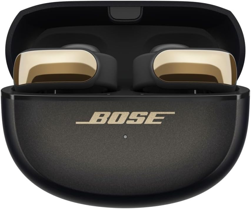 Bose Ultra Open Bluetooth Earbuds, True Wireless Earbuds with OpenAudio for Awareness, Clip On Design for Comfort, Immersive Audio, Up to 48 Hrs of Playtime + 20W Wall Charger (Desert Gold) - color: Desert Gold