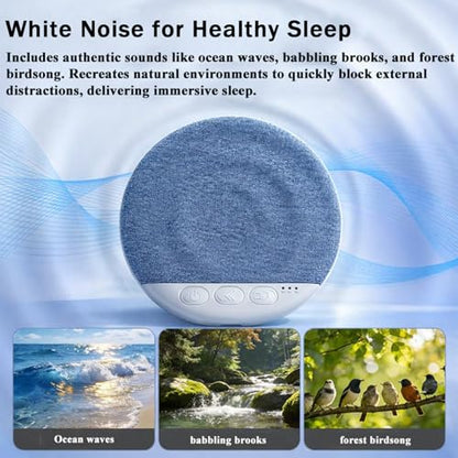 Bluetooth Pillow Speaker for Sleeping, Mini Portable Under Pillow Speaker with White Noise Timer Wireless Sleep Aid with Stereo Bass Private Sleep Headphones for Side Sleeper Adult Kid