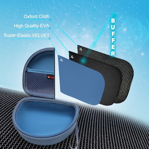 XANAD Hard Case for JBL Junior JR 470NC/460NC/320 Kids Headphones, Blue | for iClever BTH12 HS19 BTH20 BTH22 BTH26/Candy Bila/Acer/JBL/MIDOLA/JoySpark/JLab/ADOOPE/Spiderman/EarFun/ Etc Kids Headphone - color: Blue