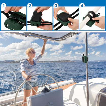 Silicone Case Cover for JBL Go 5 Portable Speaker (Deep Green) | Travel Carrying Protective Pouch with Attach Straps for Bike Golf Cart Scooter - color: Deep Green