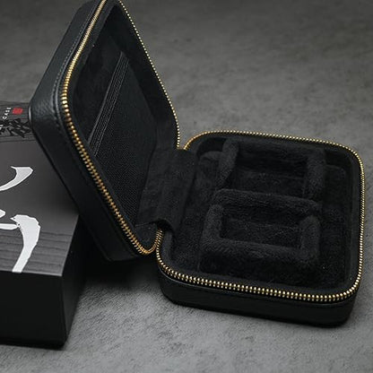 Linsoul TANGZU Leather Earphone Case, Portable Earbuds Carrying Case | Water-Resistant , Dustproof Storage Bag for IEMs, Audio Accessories, Eartips and Cables