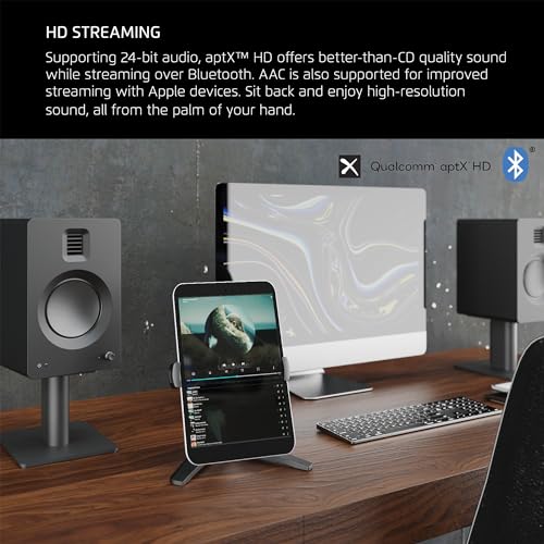 Kanto TUK Powered Speaker with Headphone Out | Built-in USB DAC | Dedicated RCA with Phono Pre-amp | Bluetooth | AMT Tweeter | 5.25" Driver | Pair | Matte Black - color: Matte Black