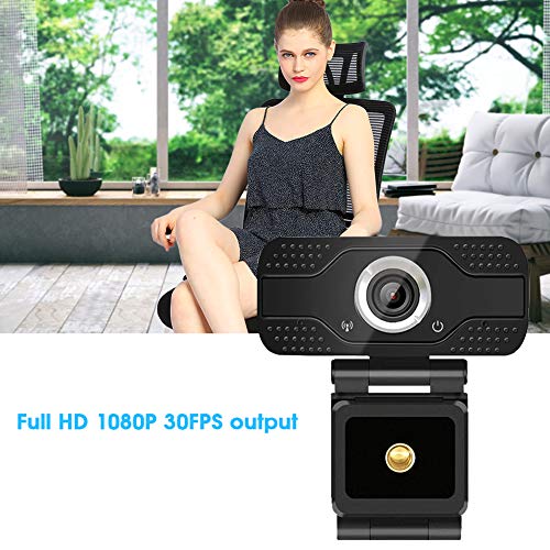Webcam, 1080P 30FPS FHD USB Computer Camera with Built-in Microphone and Noise Reduction for Video Conferencing, Live Streaming, Desktop and Laptop