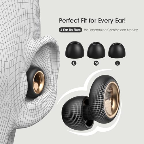 Ear Plugs for Sleeping, 45dB Silicone Ear Plugs for Noise Reduction, Reusable Sleeping Noise Cancelling Earplugs for Snoring, Concert & Shooting Ear Protection with 6 Eartips(Black)