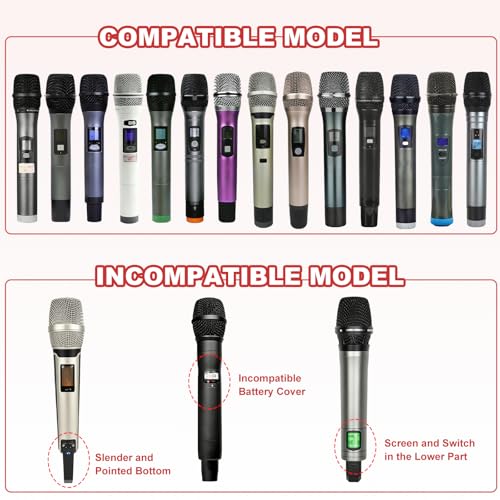 MECCANIXITY Wireless Handheld Microphone Silicone Handle Covers Blue - color: Blue