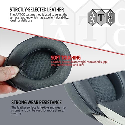 Replacement Ear Pads for Beats Studio 3 & Studio 2, Upgraded Beats Studio 3 Replacement Parts and Beats Headphones Accessories, Compatible with B0500 B0501 Wired/Wireless Models, Grey - color: Grey