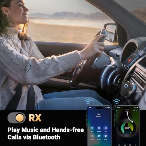 UGREEN Airplane Bluetooth Transmitter Receiver for 2 Airpods or Headphones, Airplane Travel Essentials 2-in-1 Wireless Bluetooth Adapter-Use with Any 3.5MM Jack on Flight, TV, Car Stereo, Treadmill