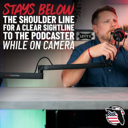Gator Frameworks Low-Profile Series Premium Broadcast, Podcast, and Streaming Boom Arm, Fully Adjustable (GFWMICBCBM2500) - style: 2500 Series