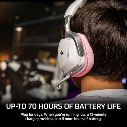 Corsair Void v2 Wireless Bluetooth PC PS5 Switch Gaming Headset – Pink - color: Pink